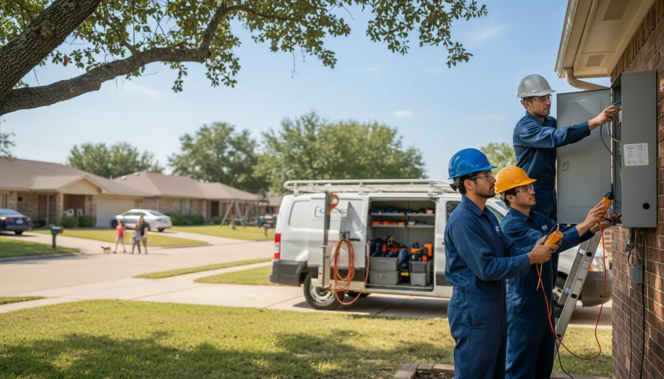 Certified electrician providing emergency electrical services in Kalona, IA